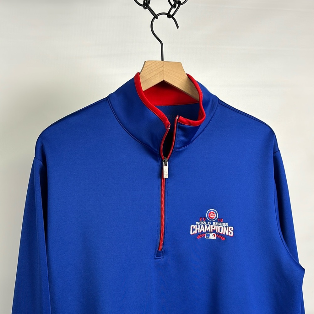 Chicago Cubs 2016 World Series 1/4 Pullover Sweatshirt  - Large - Antigua